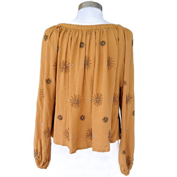 NEW REVOLVE Sundress Bianca Sunburst Beaded Top in Camel One Size Boho  Fall - Picture 5 of 10
